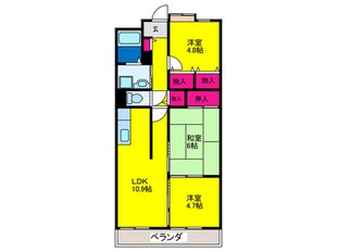 サンプラザ湯里南の物件間取画像